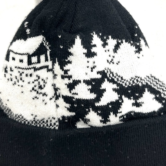 Topman Unisex Black & White Winter Hat Toque - Picture 4 of 4